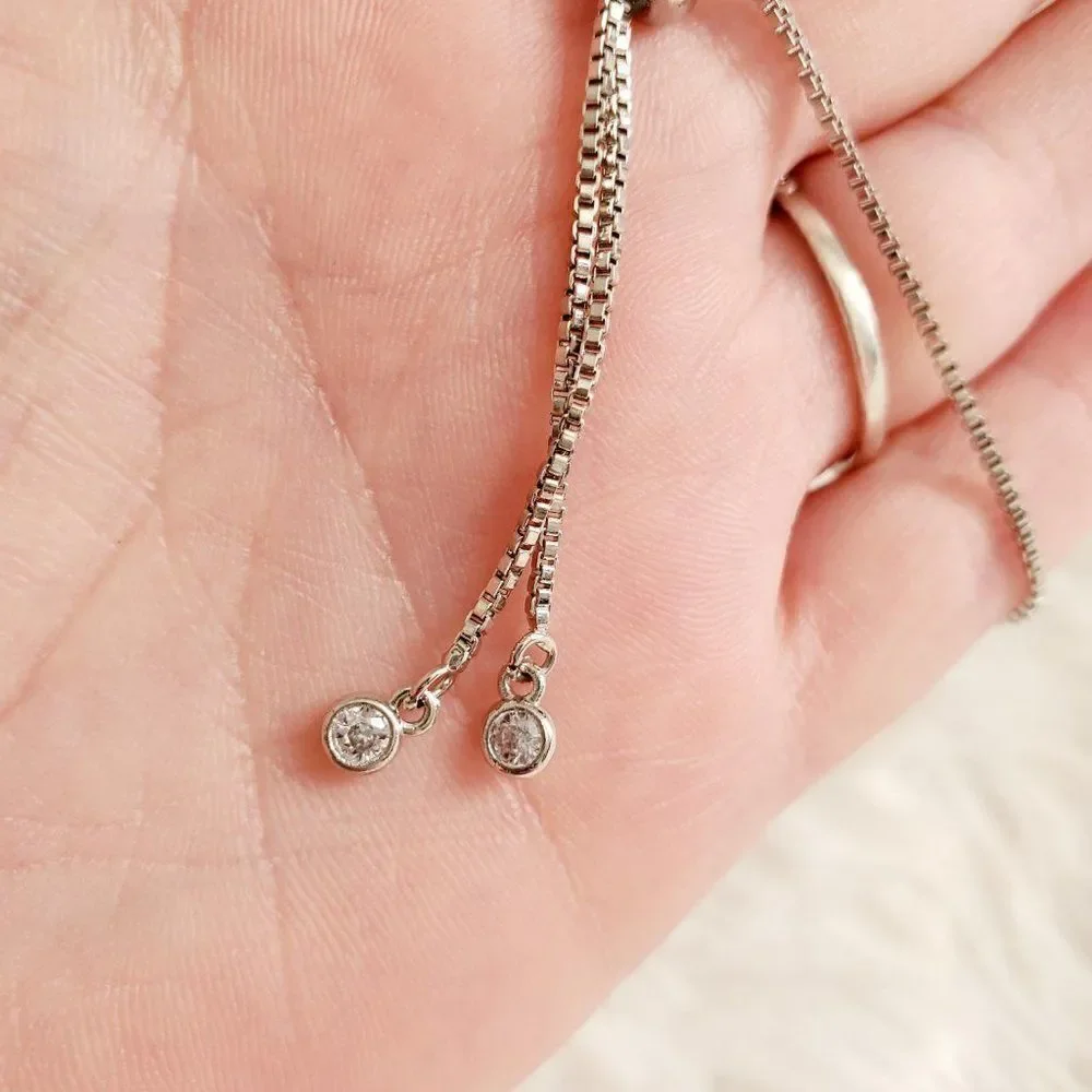 Gold or Silver Rhinestone Sister Slider Bracelet